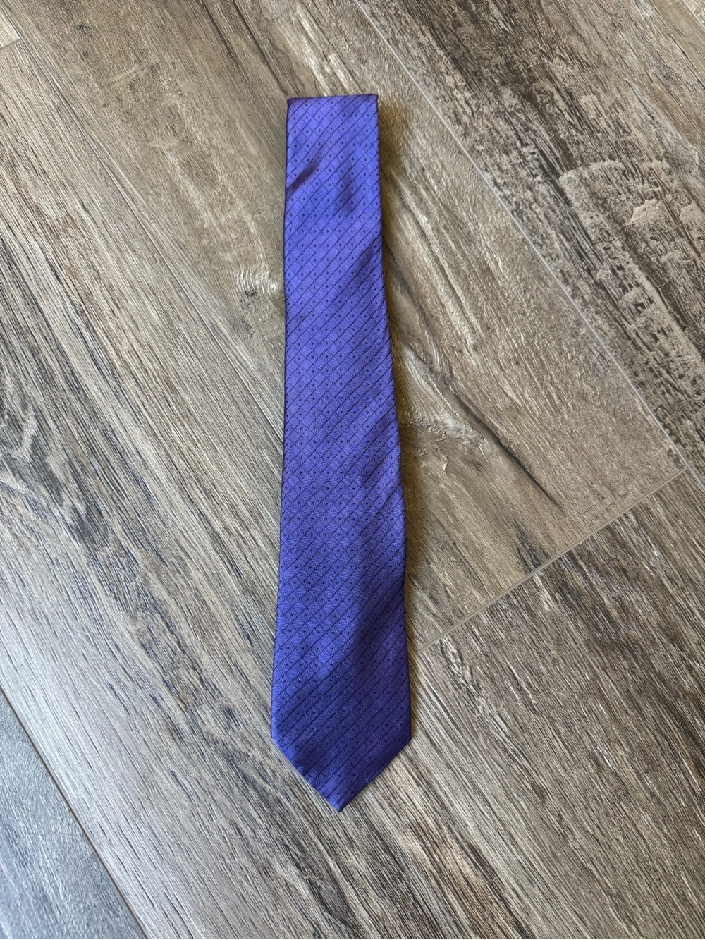 Oscar de la Renta Purple Geometric Silk Tie